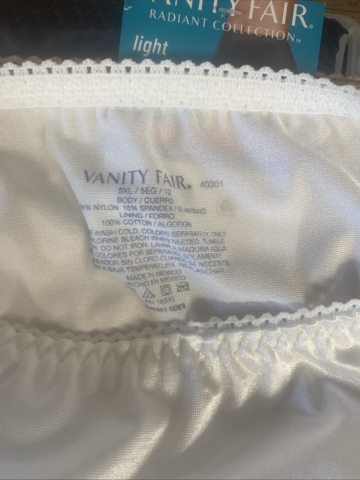 Vanity Fair Lingerie 3 Pack Brief Panties Radiant Collection Undershapers 5XL 12