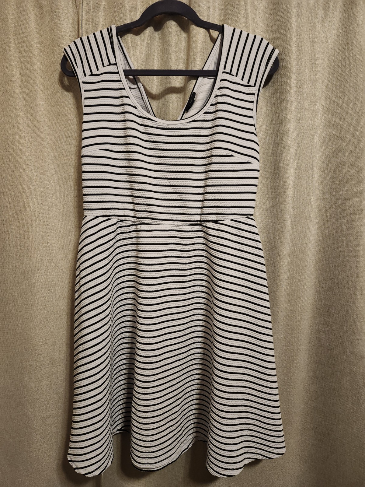 TORRID White with Black Stripes Sleeveless Dress Plus Size 1