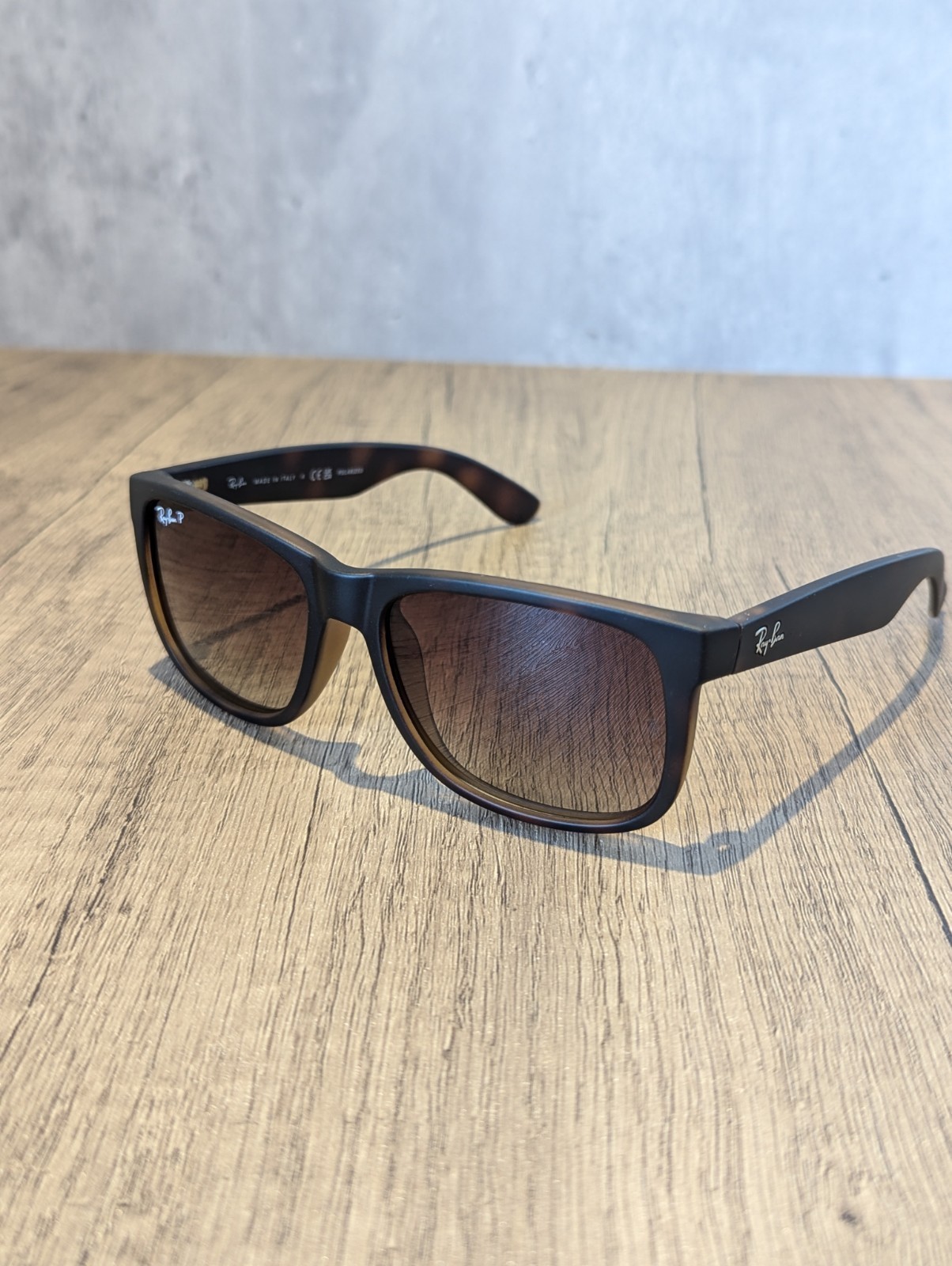 Ray-Ban Polarised Sunglasses JUSTIN MATTE HAVANA RB4165 865/T5 – 54mm
