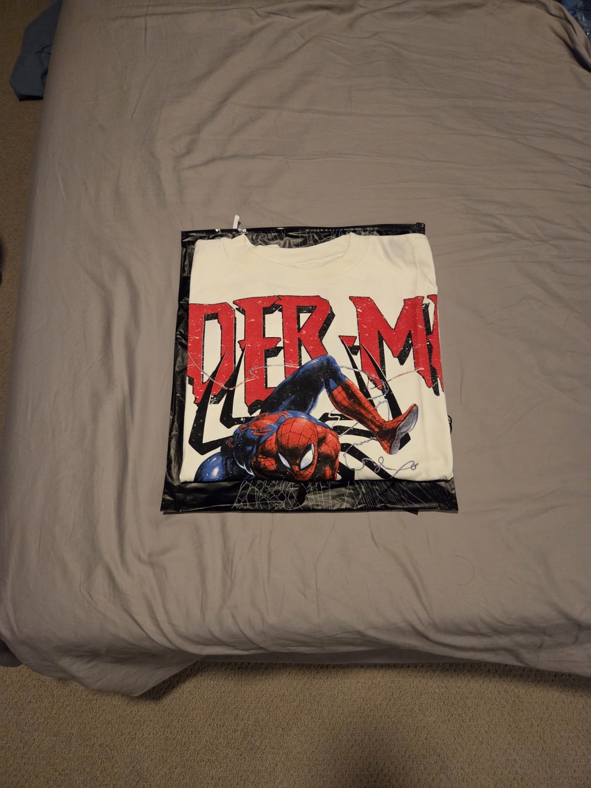 SPIDERMAN CIVIL REGIME MARVEL Spiderman Webs Oversized Tee Large