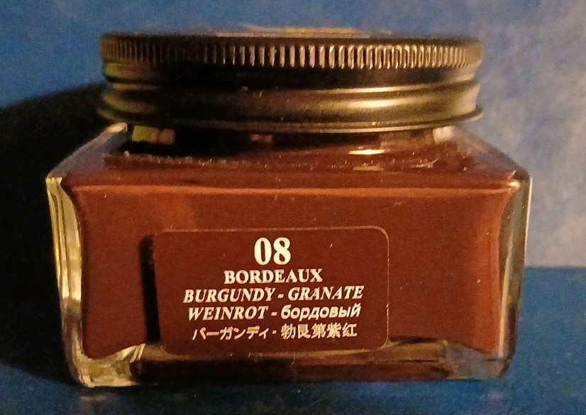 SAPHIR #08 Bordeaux Cream 1925 Shoe Polish Beeswax France Small Amount Used