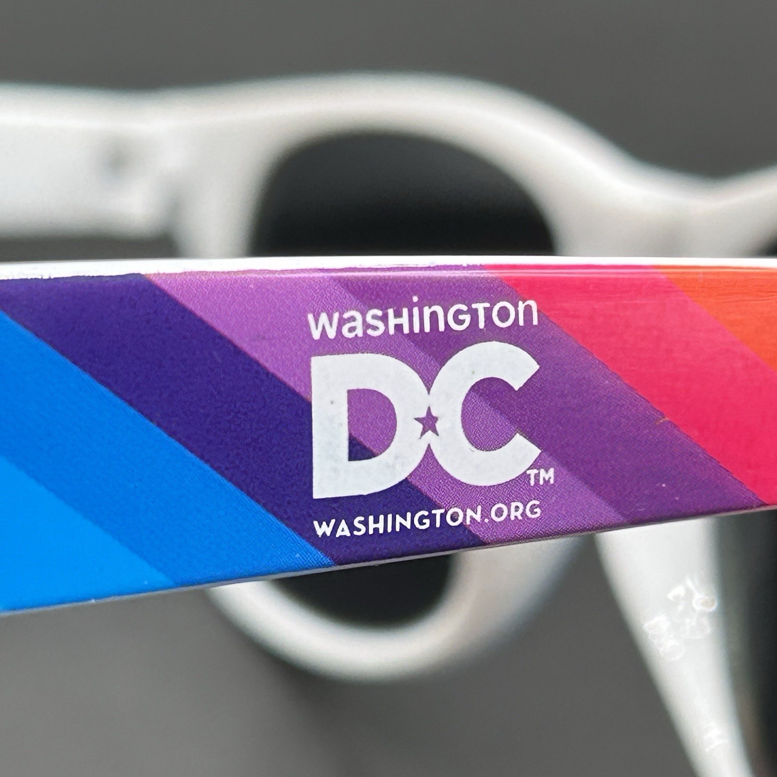 Washington DC World Pride Sunglasses White & ROYGBIV May 23 – June 8 2025 EUC