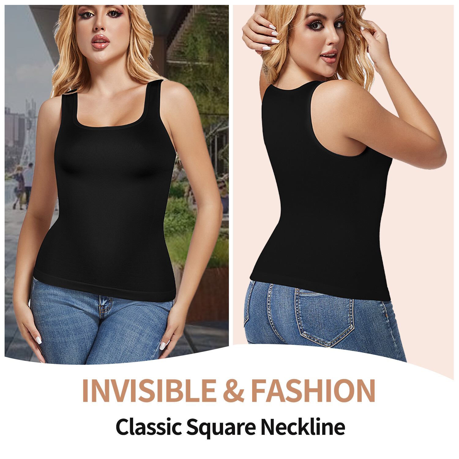 Women Shaper Camisole Tummy Control Tops Slimming Vest Body Shapewear Tank Cami