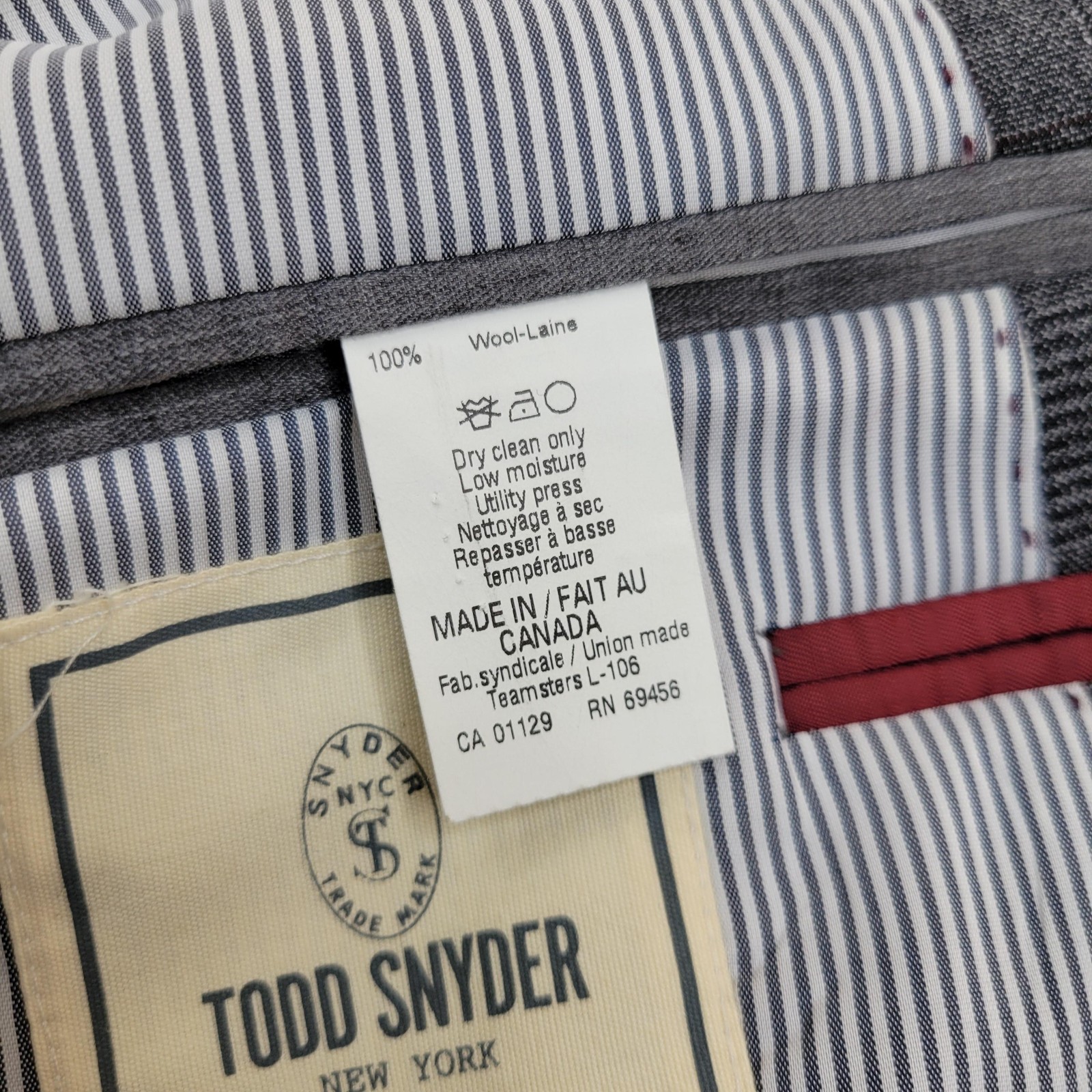 Todd Snyder Blazer Mens 42 Gray Wool Mayfair Fit Plaid Sport Coat Jacket Canada