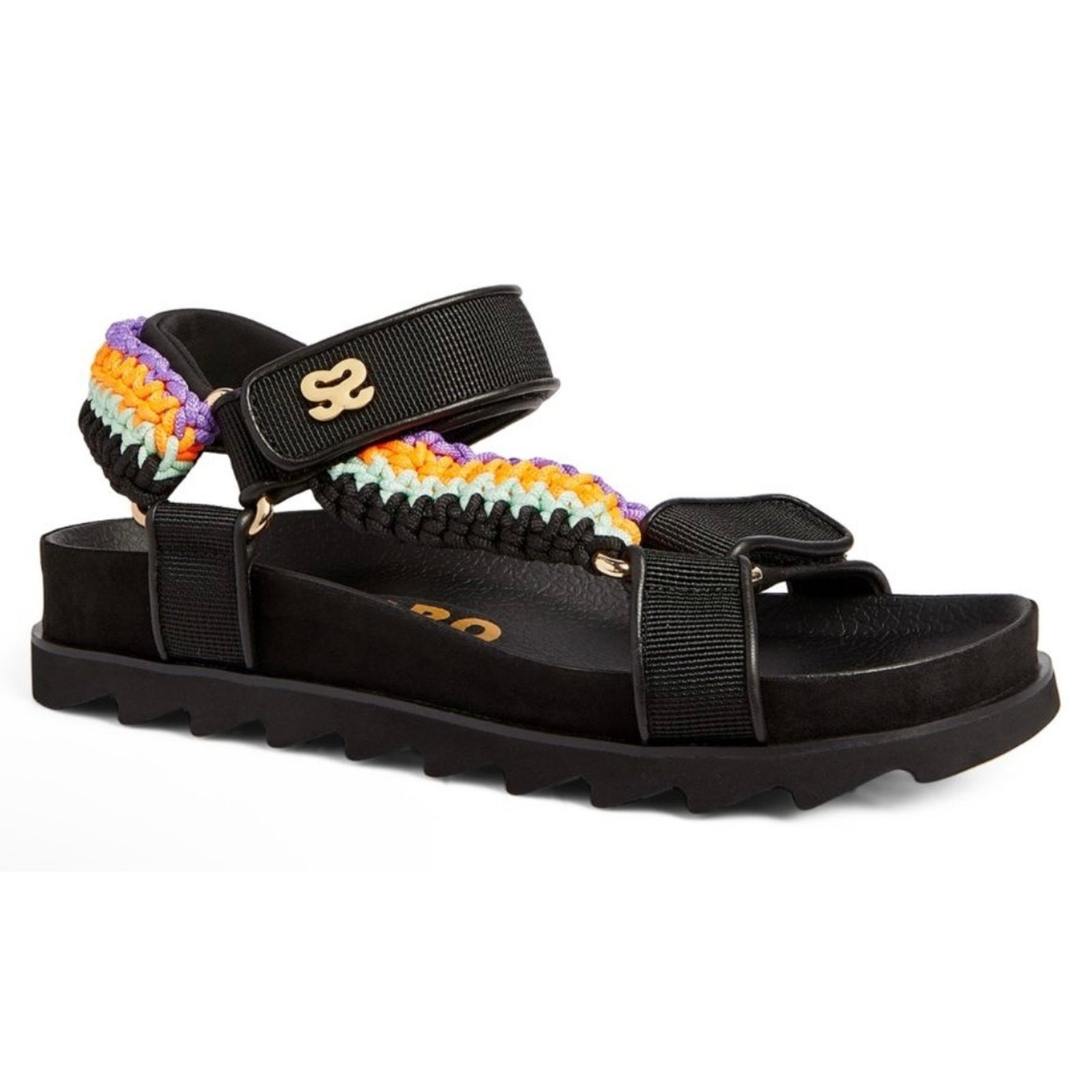 NEW NIB Sandro Shell And Crochet-knit Braided Sandals SIZE FR 38 / 7.5