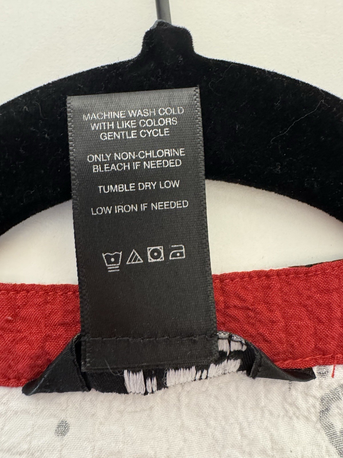 Ali Miles White Black Red Toggle Button Tunic Top Boho Artsy 1X