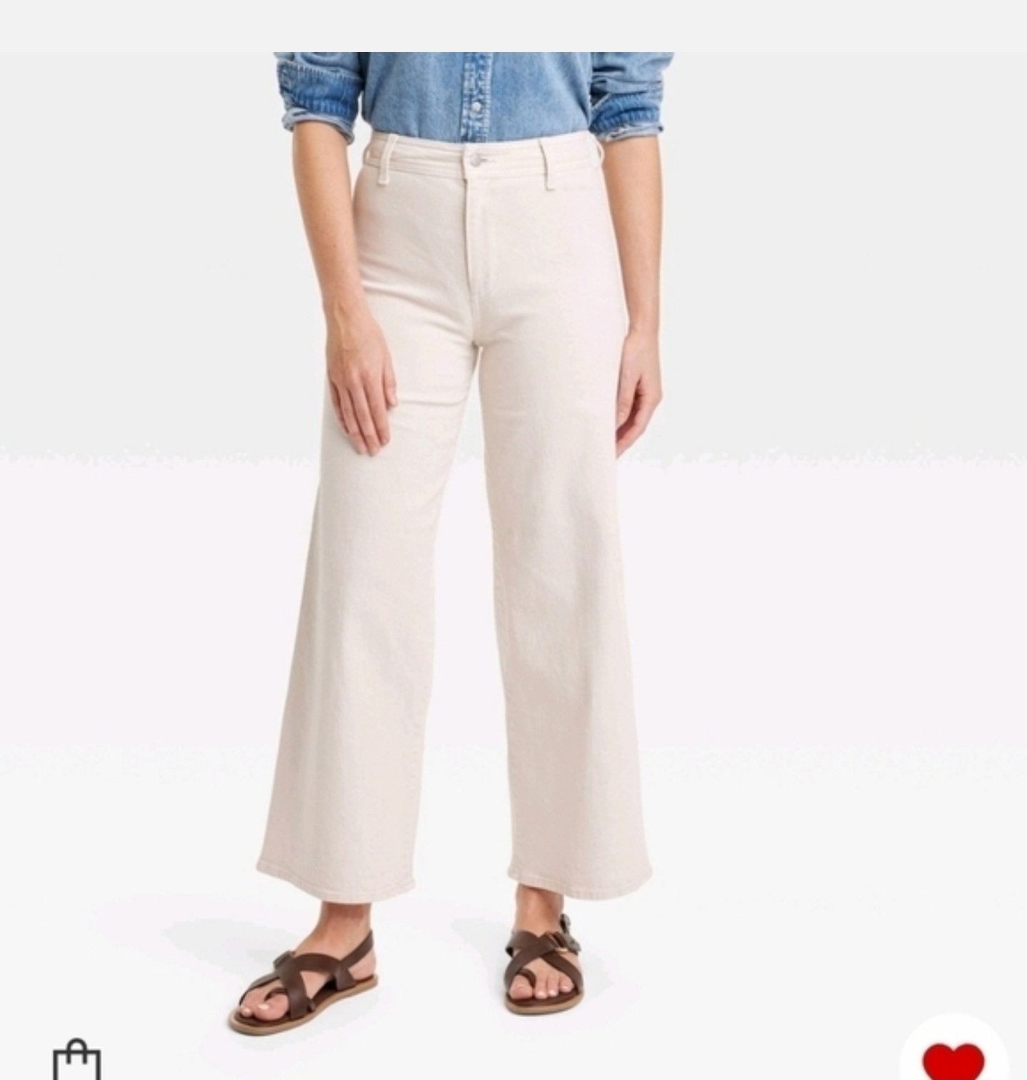 Universal Thread Jeans High-Rise Sailor Wide Leg Ankle Jeans Size 17
