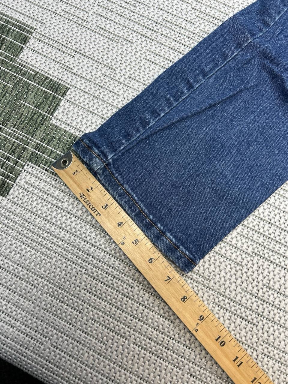 Levis 513 Slim Straight Jeans Mens 32 Blue Whiskered Denim Cotton Mid Rise 32×28