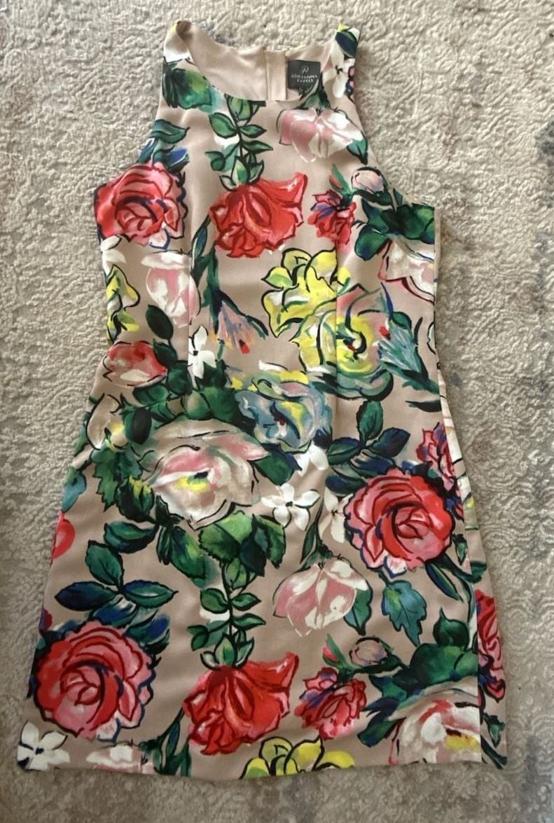 Adrianna Papell Floral Dress, Size 8