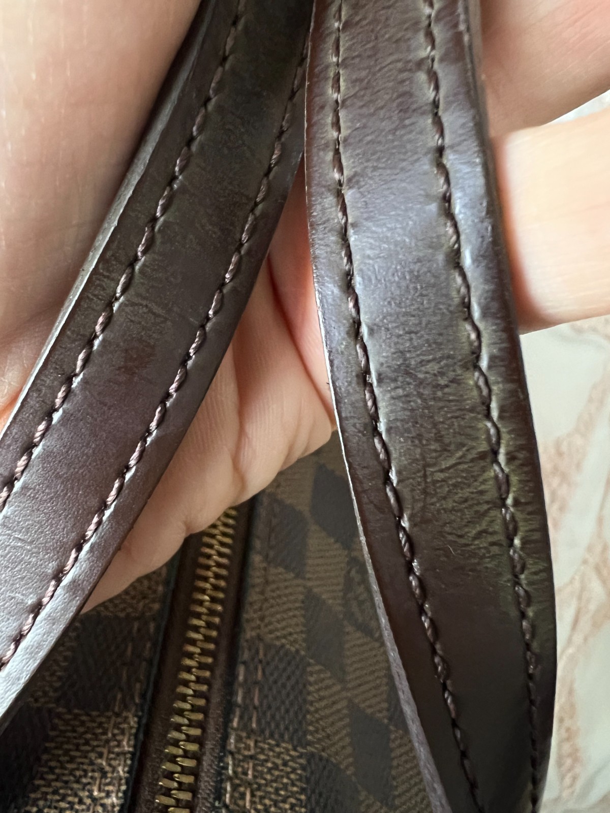 Authentic Louis Vuitton Damier Ebene Papillon 26 Handbag Brown