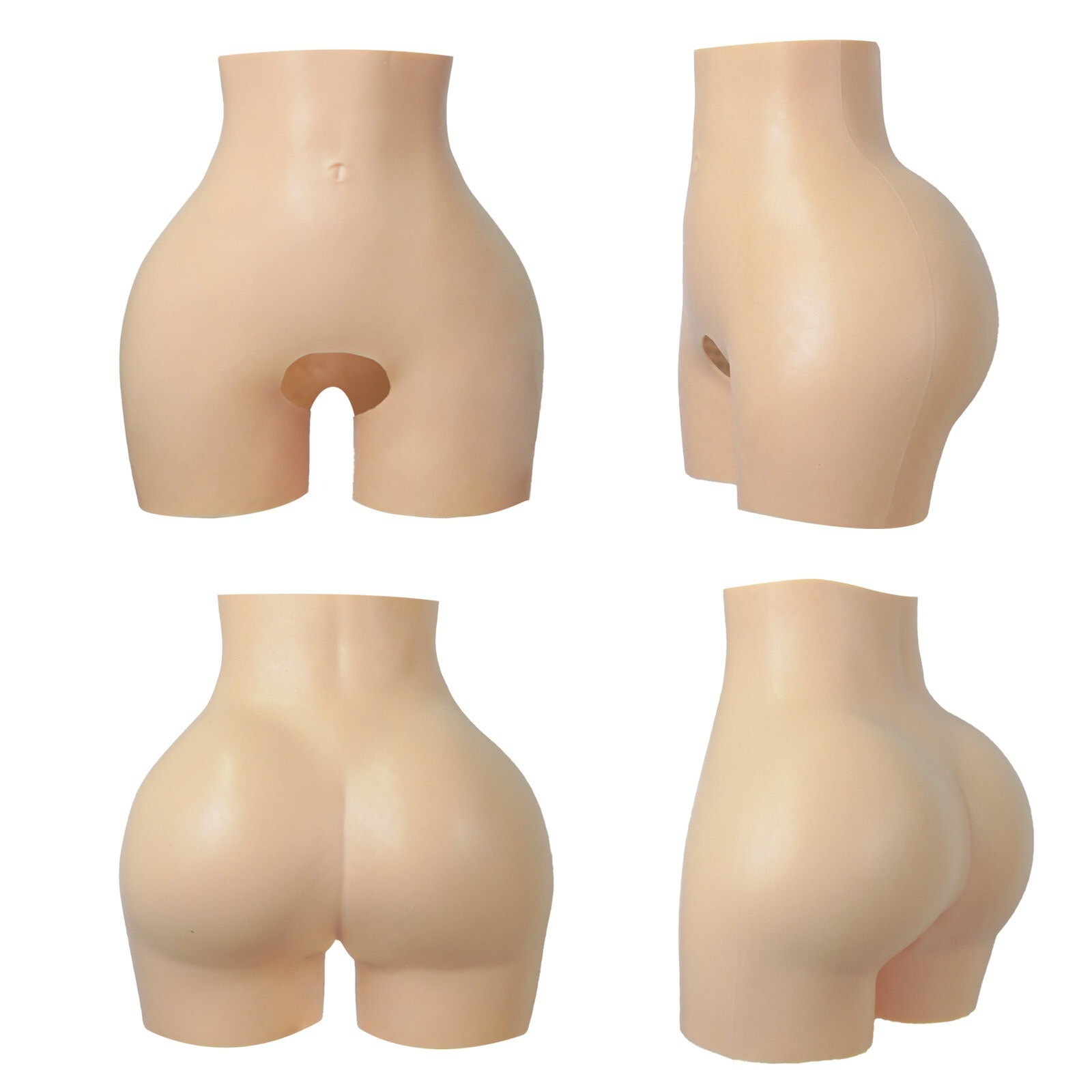Crossdresser Realistic Silicone Panty Plump Hip Open-Crotch Pants Butt Shapewear