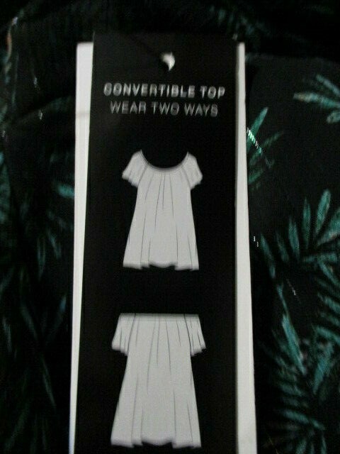 A.N.A. Convertible Top – Wear 2 Ways Black/Green/Silver 100% Polyester LARGE