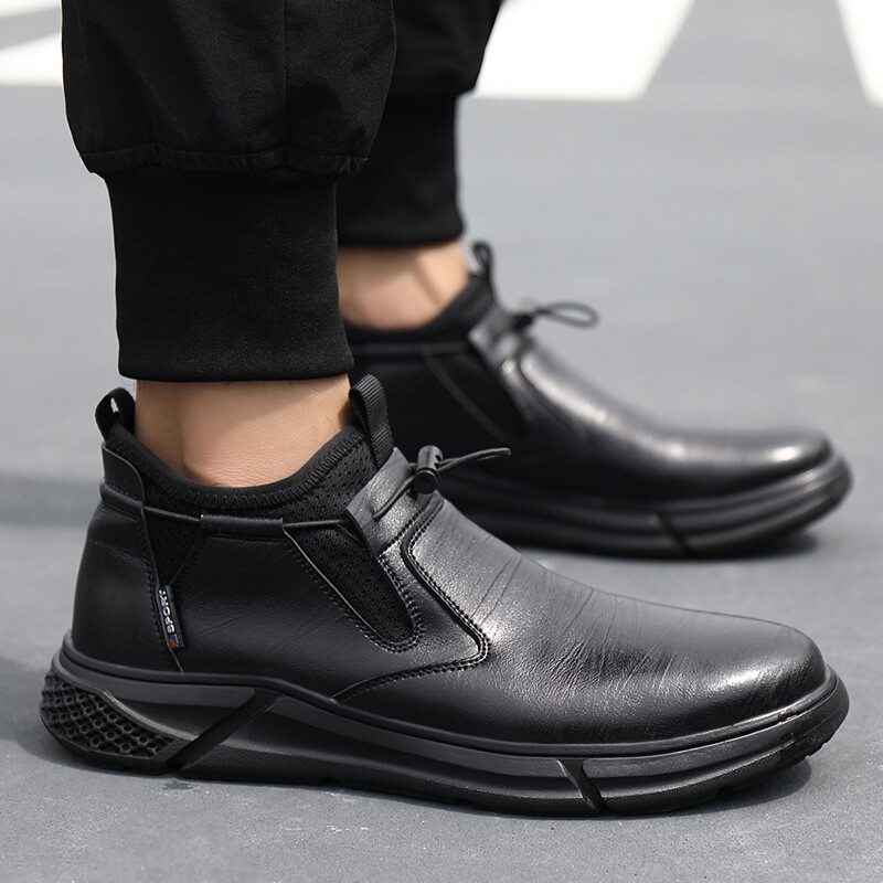 Waterproof Mens Leather Shoes Safety Shoes Steel Toe Work Boots Non Slip Boots