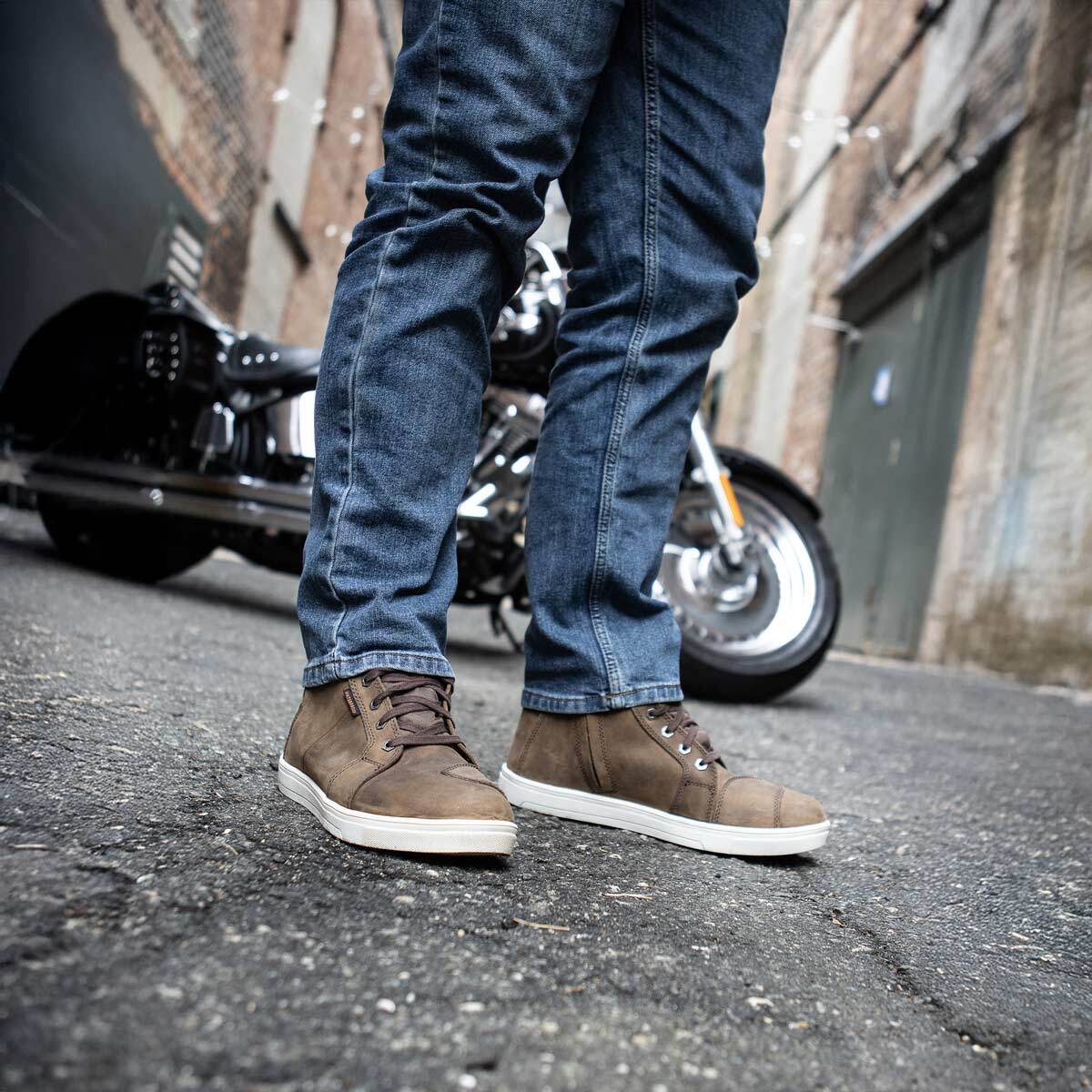 Milwaukee Leather MBM9113 Men’s Brown Motorcycle Reinforced Casual Riding Shoes