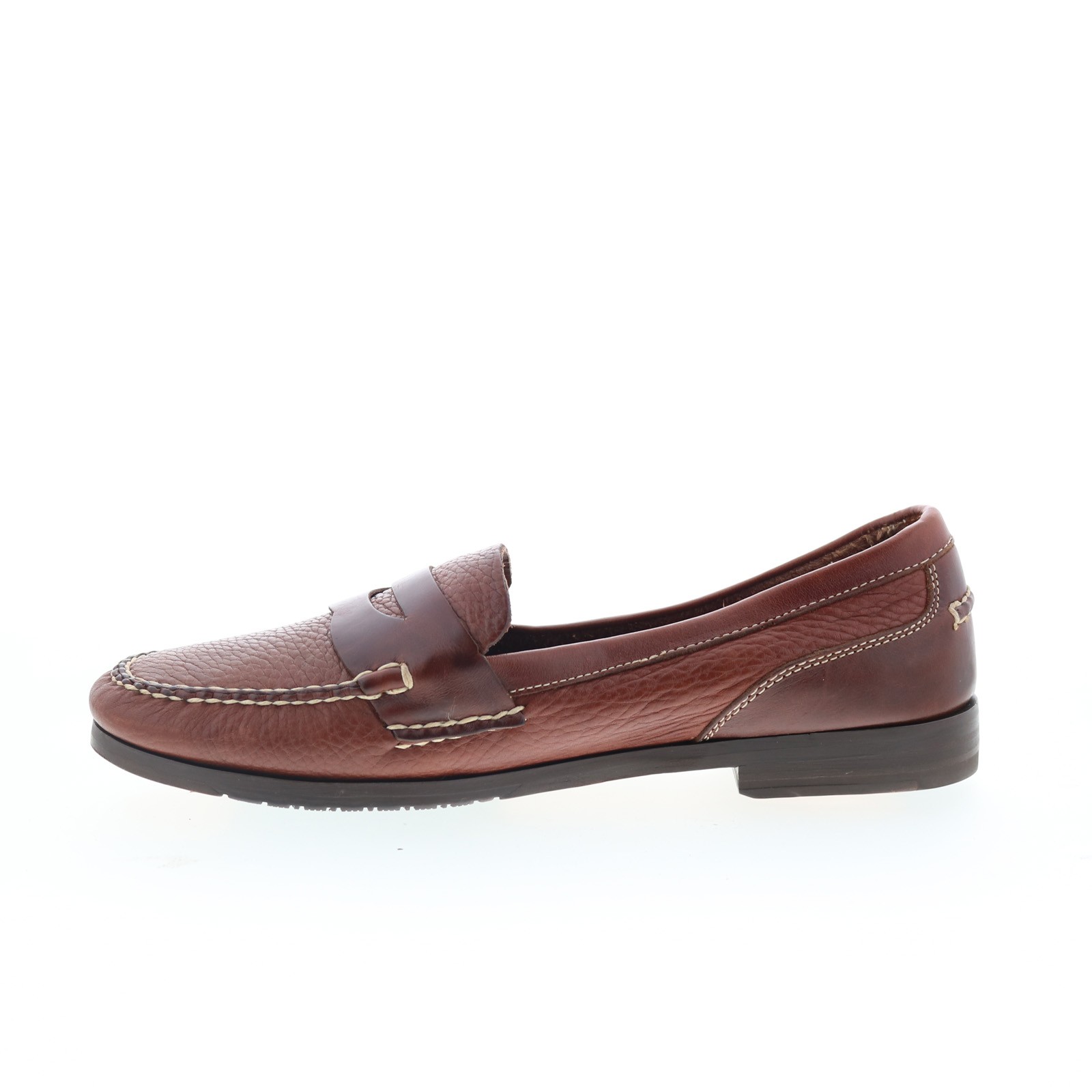 T.B. Phelps Marco 523-30 Mens Brown Leather Loafers & Slip Ons Penny Shoes