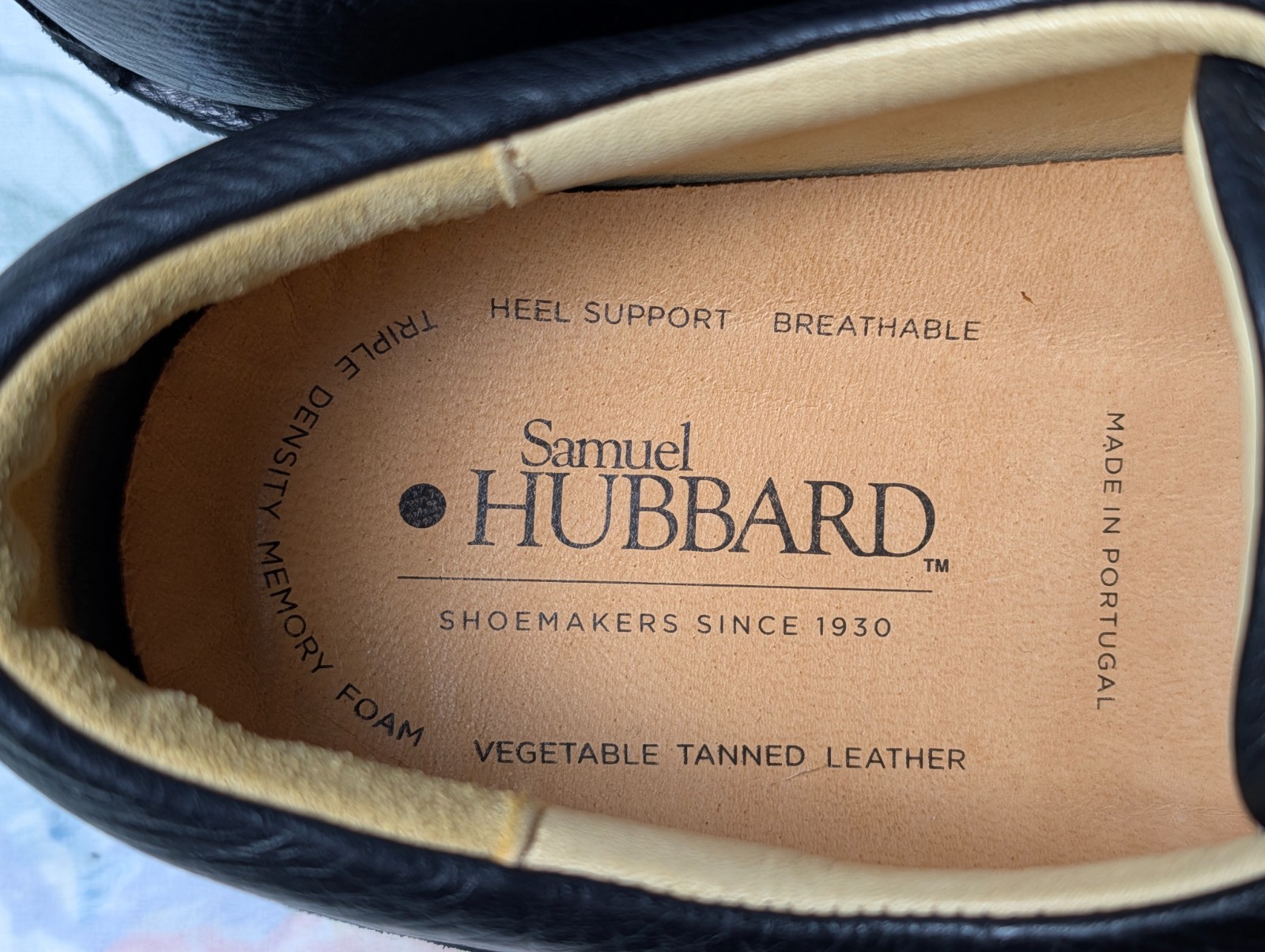Samuel Hubbard Free Men’s 11.5 Black Leather Oxfords Vibram Shoes M1100 Portugal