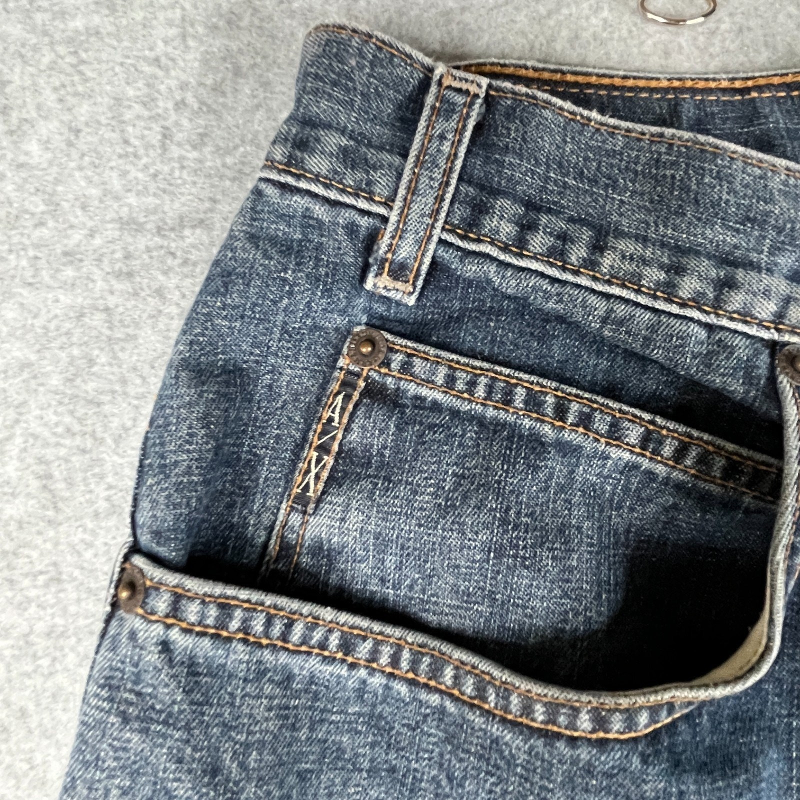 Armani Exchange Pants Jeans XL Reg Over Sized Fit Denim Dark Wash