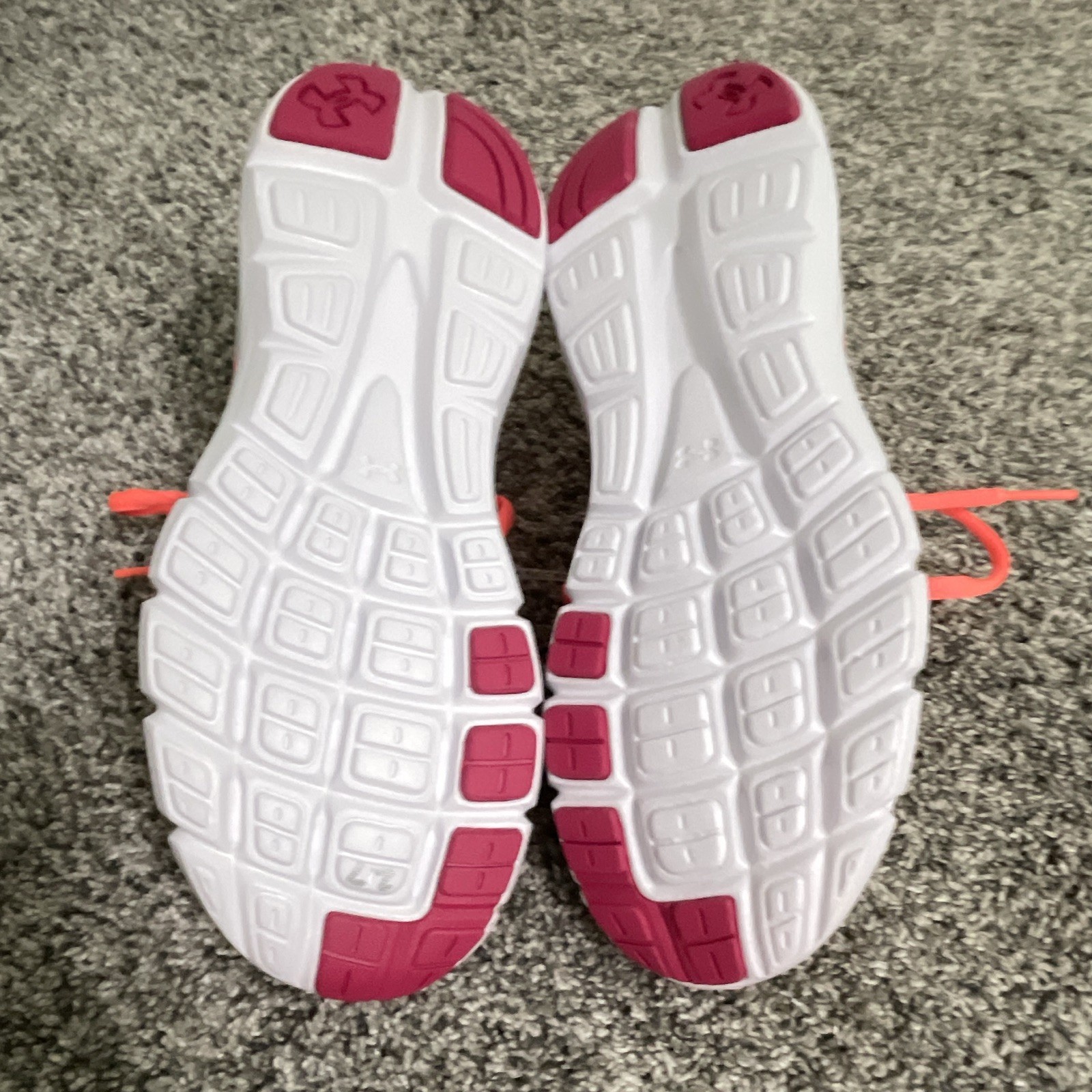 Under Armour Youth Micro Sneakers Pink/Neon Orange US Size 4Y