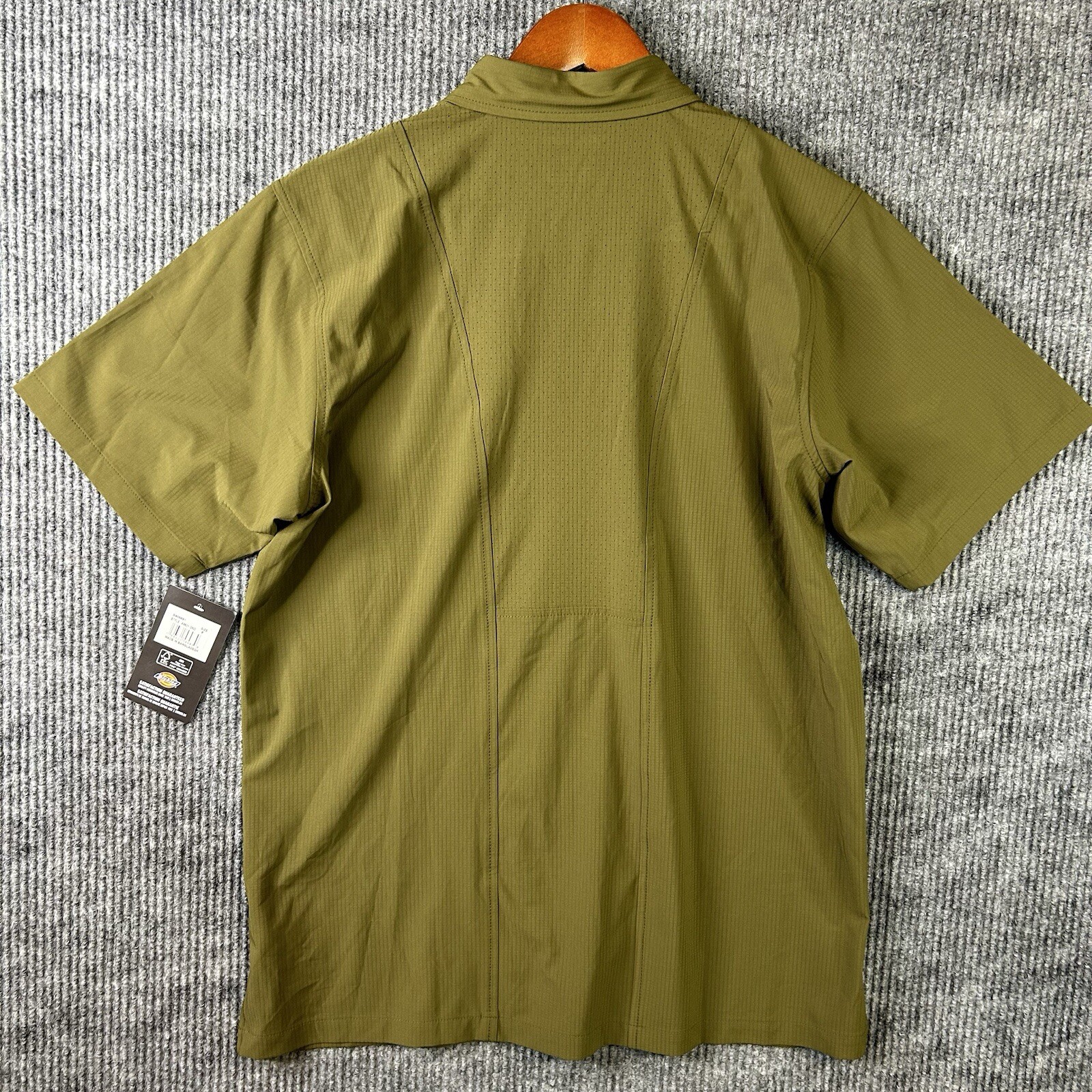 Dickies Button Shirt Mens Medium Temp IQ Green Performance Work