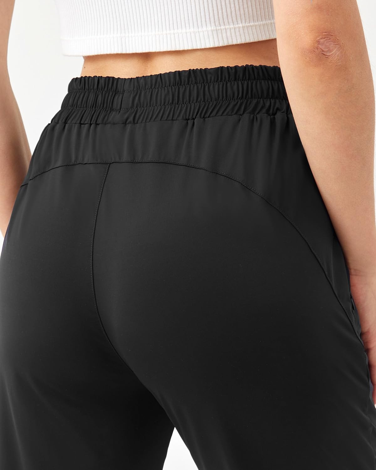 Tall Women’s Extra Long Joggers Quick Dry Running Pants Black Inseam 31-33in XL