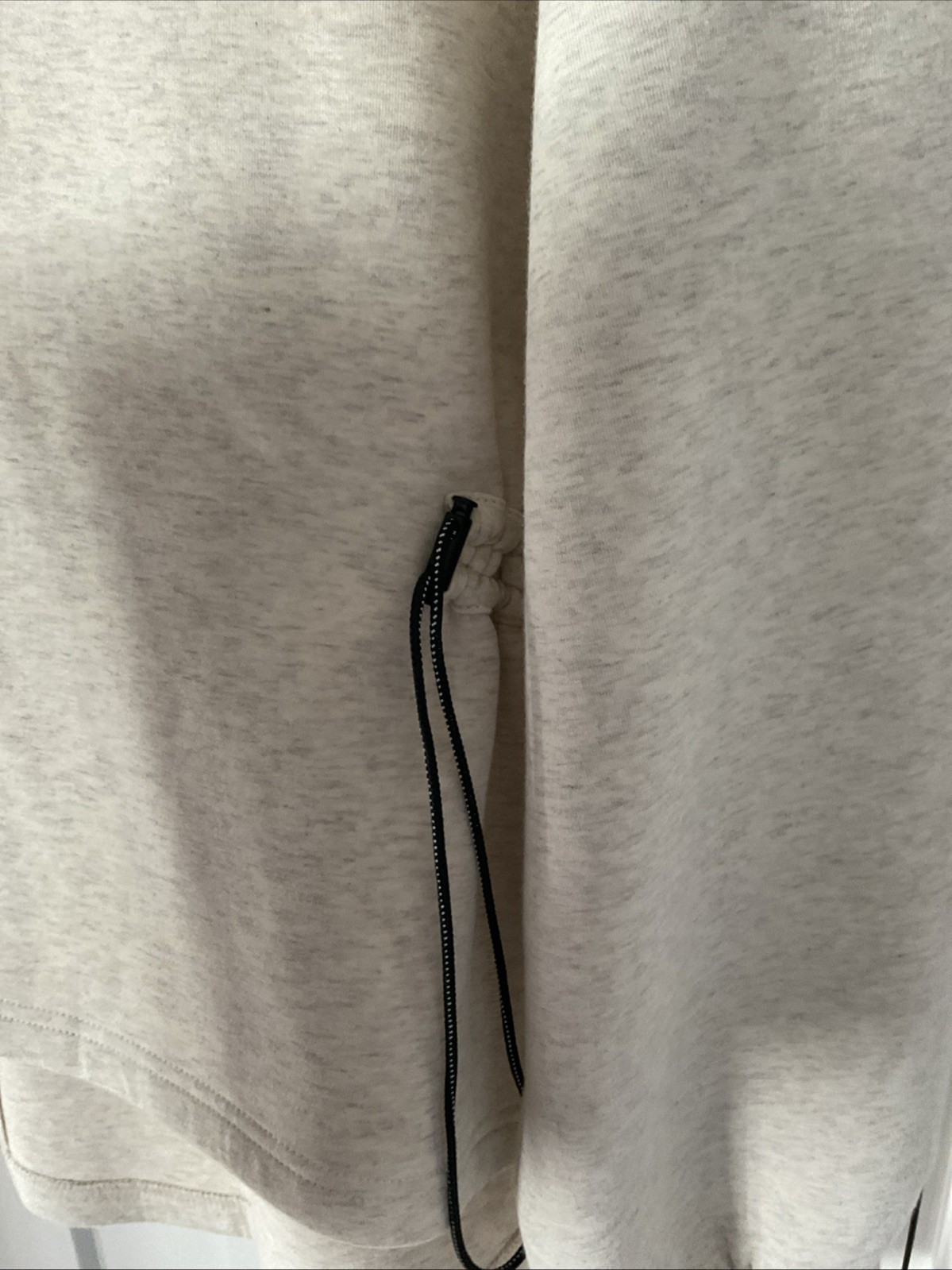 Varley Freya Double Soft High Neck Drawstring Waist Sweatshirt Ivory Marl Medium