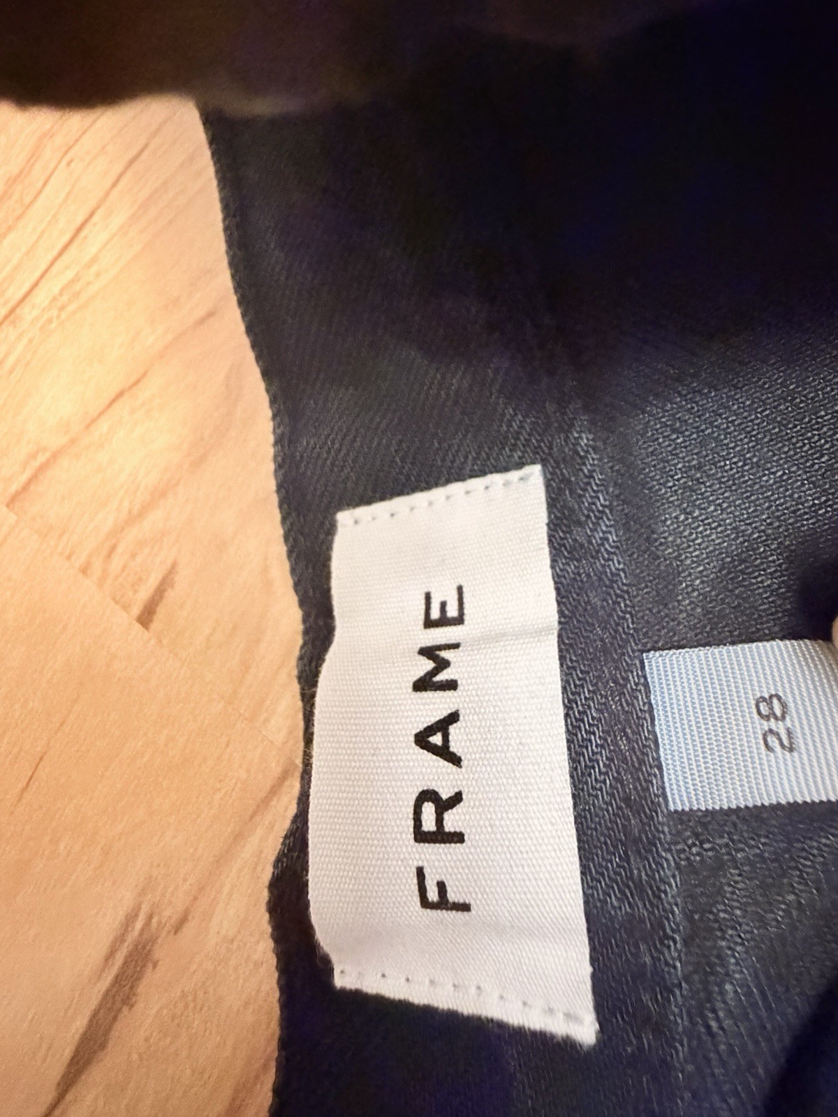 FRAME Women’s Black High Rise Denim Cutoff Frayed Shorts 28 5-Pocket Button