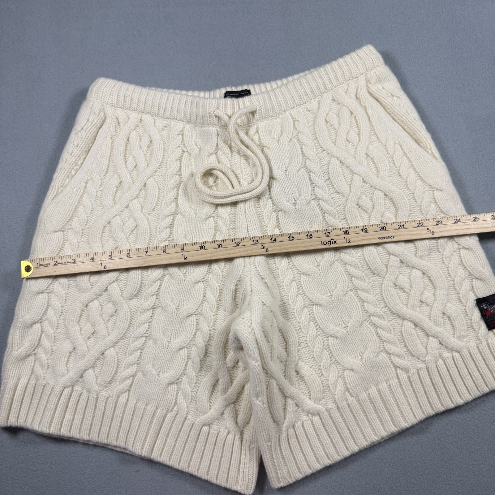 Todd Snyder Woolrich Cable Knit Shorts Sz XL 100% Merino Wool Cream NWT $428