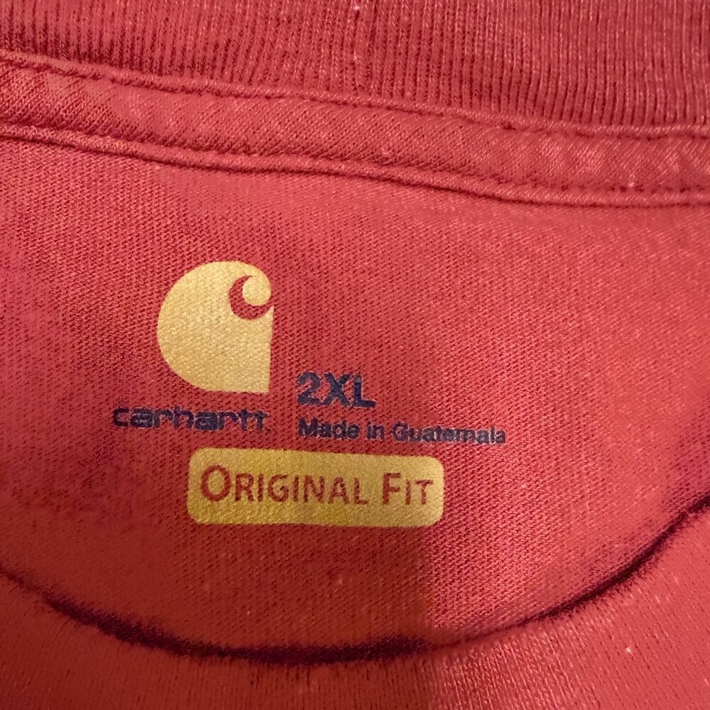 Carhartt Men’s Original Fit Pocket T-Shirt 2XL Burnt Orange EUC