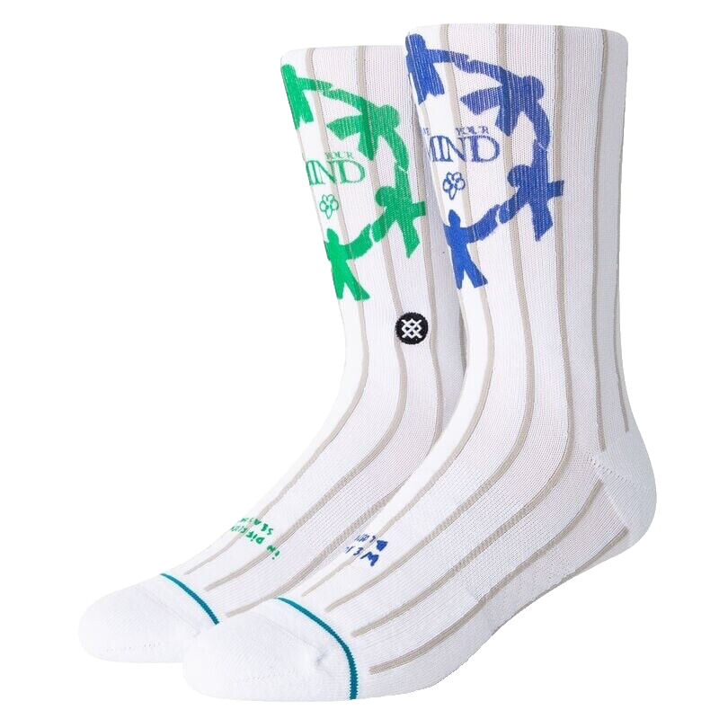 Stance Adult White Crew Cotton InfiKnit Christian Gonzalez Love Your Mind Sock L