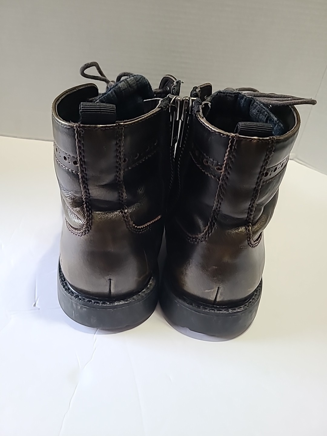Boss Orange Ankle Boots Chuka 45 US Lace up And Zipper Brown