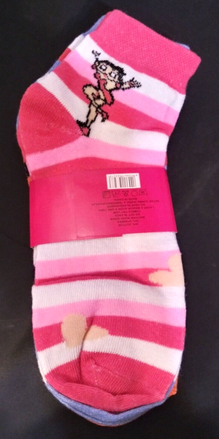 Ms. Socks, 12 Pack, Size 9-11, 80% Cotton 20% Spandex Betty Boop