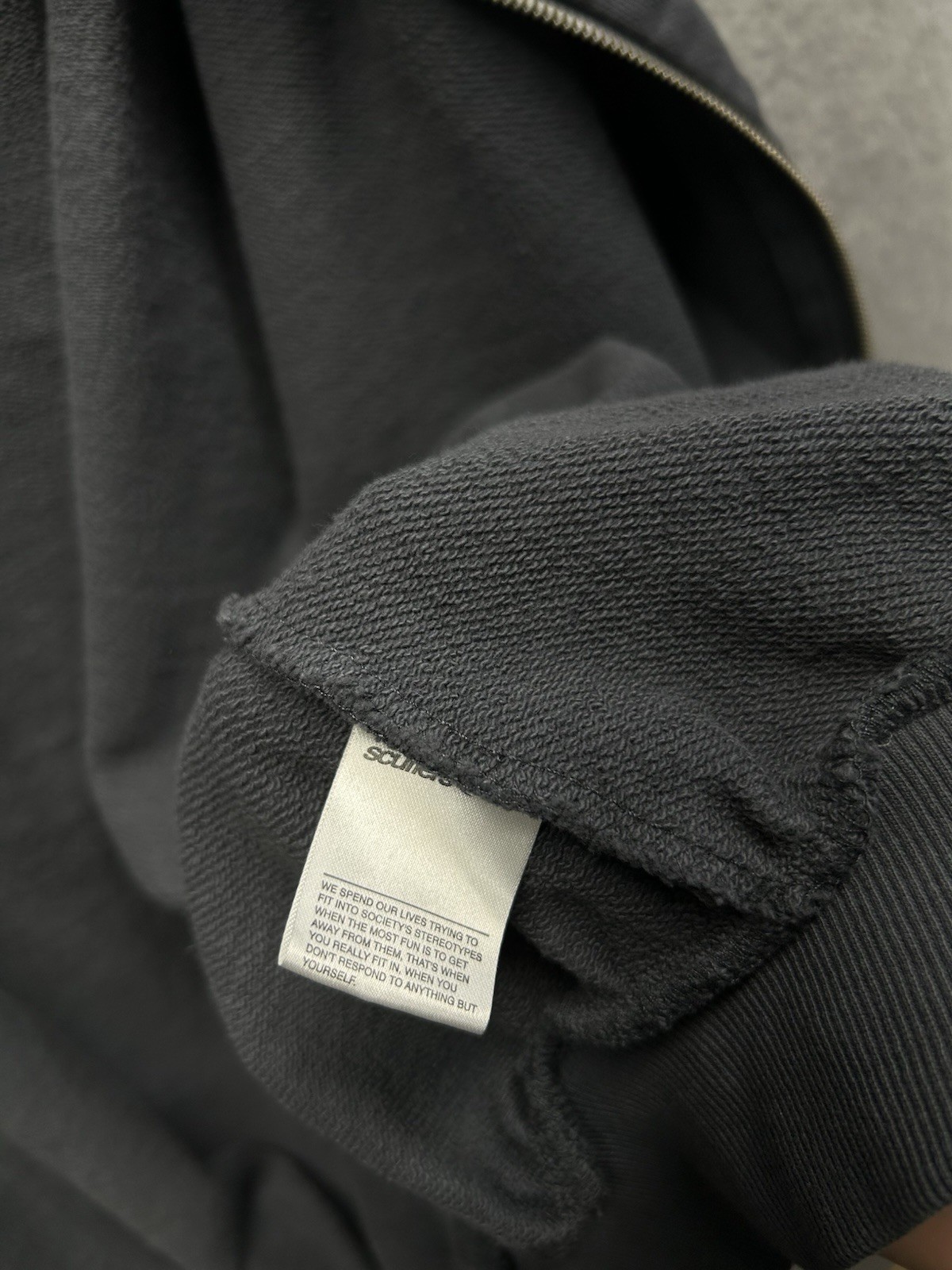 Scuffers Hoodie Mens 2XL Gray Full Zip Everyday Urban Aesthetics Streetwear Logo