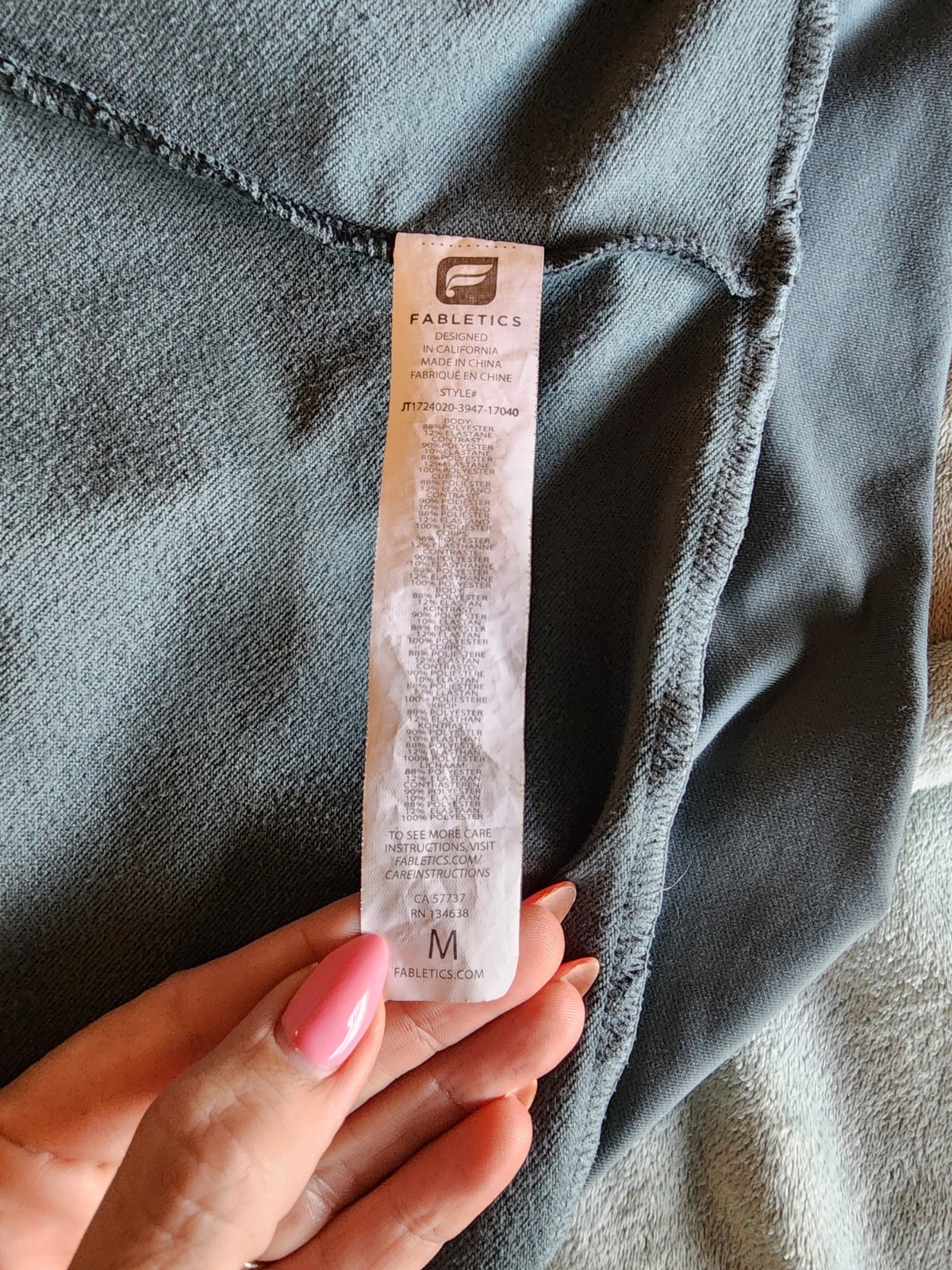 Fabletics Womens Med Full Zip Athletic Jacket Colorblock Black Green Activewear