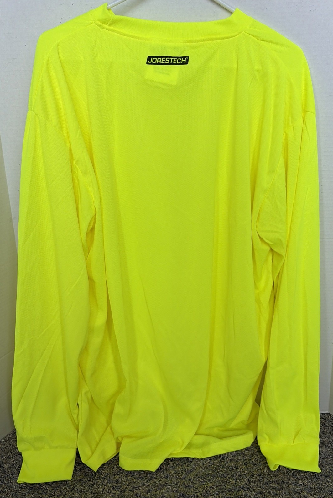 Construction Work Safety Shirt Mens 2XL Fluorescent Polyester With Pocket