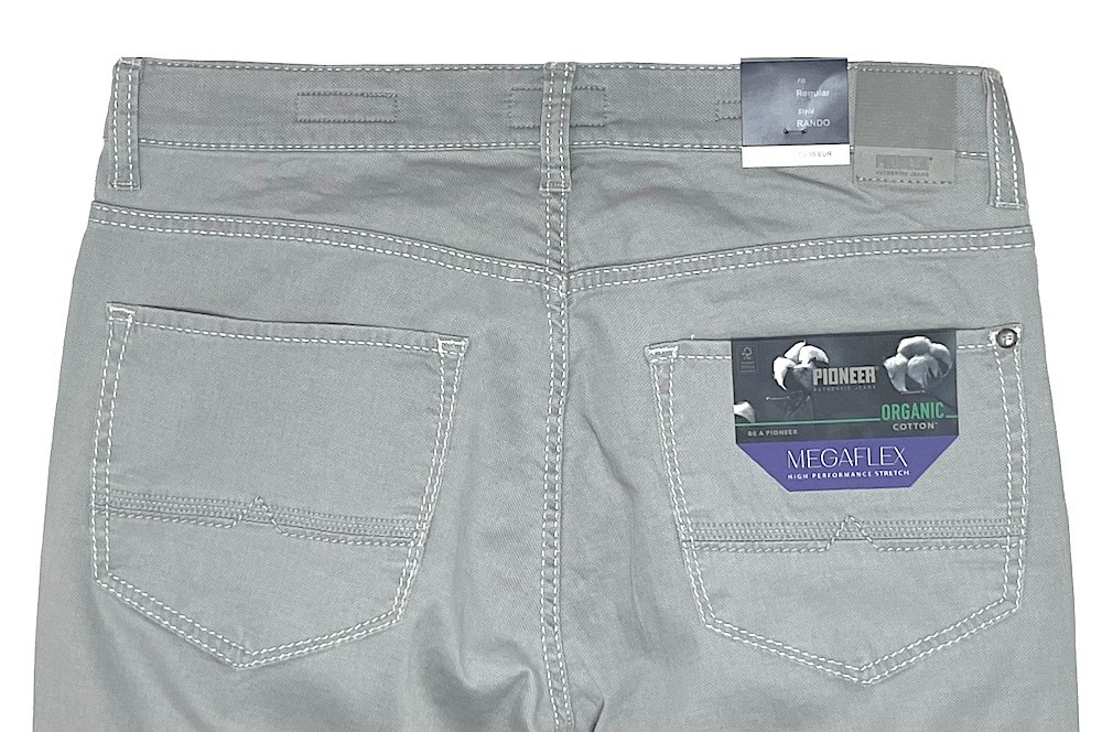 Pioneer Rando W32 L32 Stretch Light Grey Summer Trousers Thin Fabric 16741.5515.9010