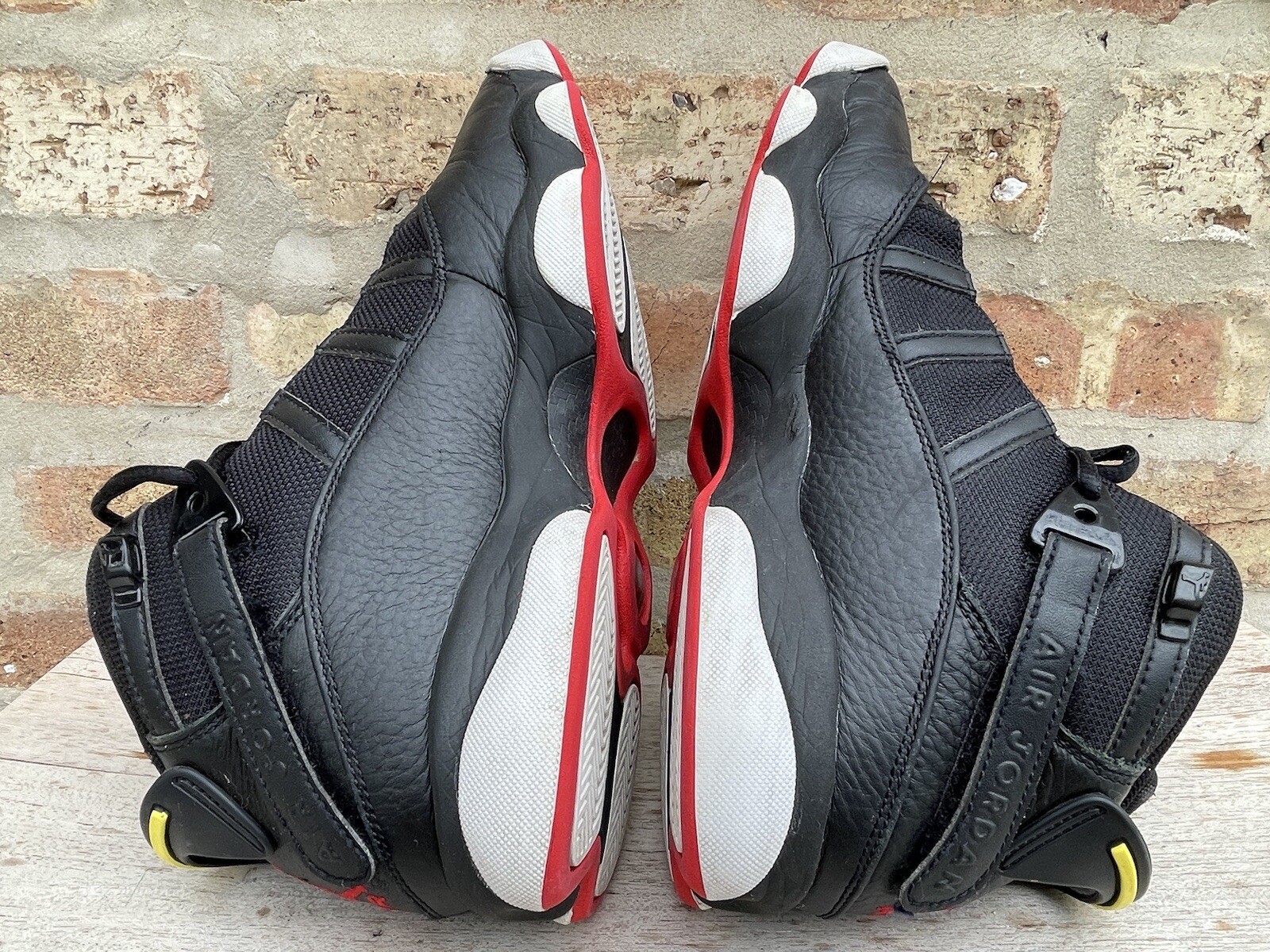 🔥 Nike Air Jordan 6 Rings • 322992-063 Black & Red Basketball Shoes Men Sz 8.5