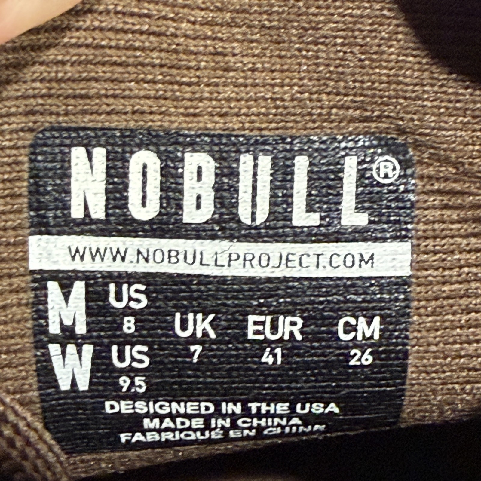 NOBULL High-Top Trainer Coffee Perforated Leather Brown Gum Sole Mens Size 8