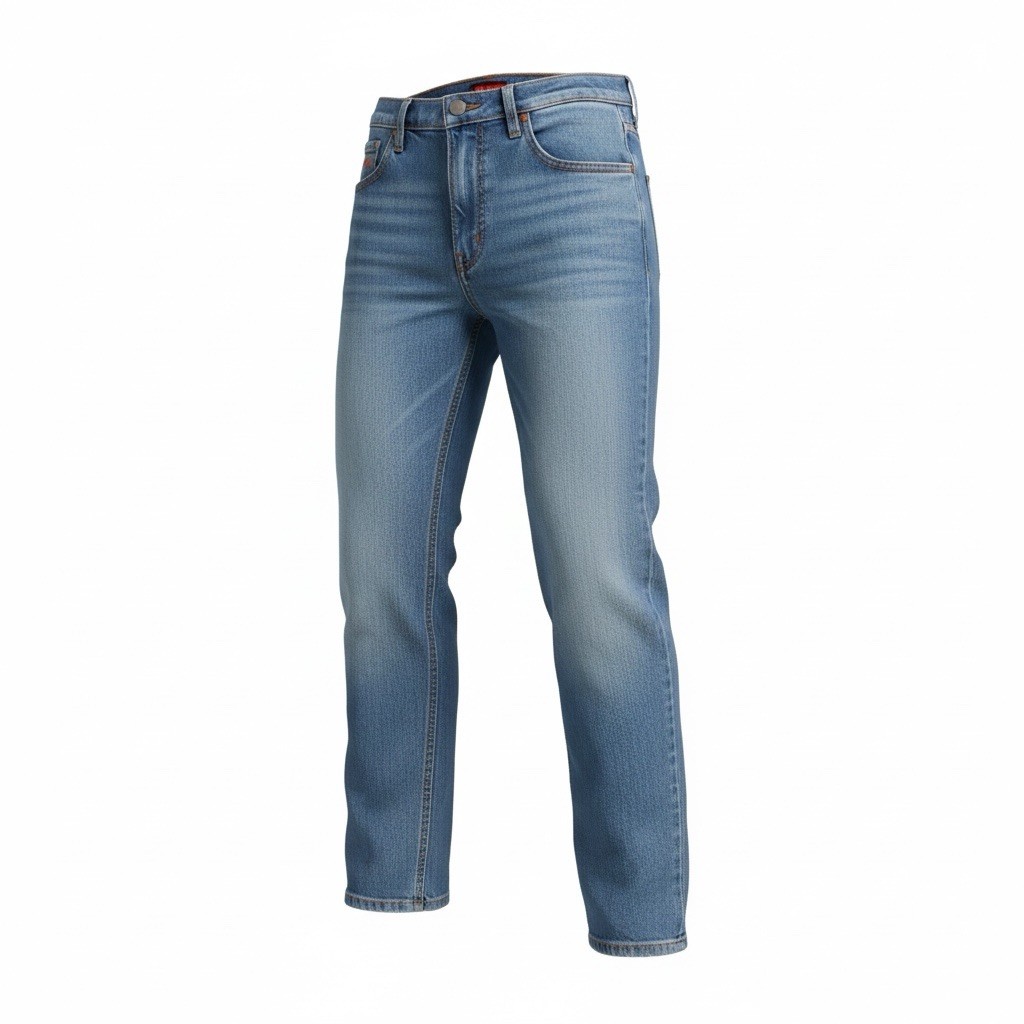 Empyre Jeans Blue Light Wash Straight Leg Denim Mid Rise 90s Grunge Hip Hop (80)