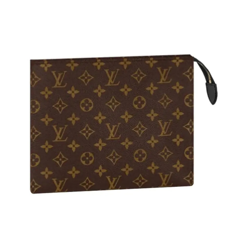 LOUIS VUITTON Poche Toilette 26 Wash Bag Clutch Bag Unisex Brown 9.8×2.1×7.8 in