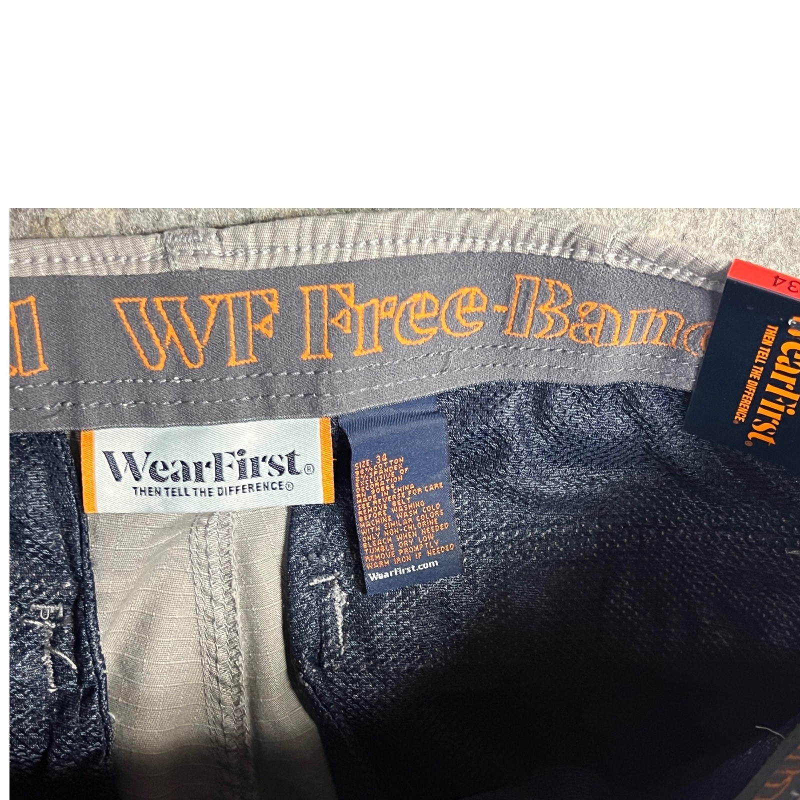 WearFirst Gray Ripstop Cargo Shorts Mens 34 Free Band Comfort Fit Utility Hiking