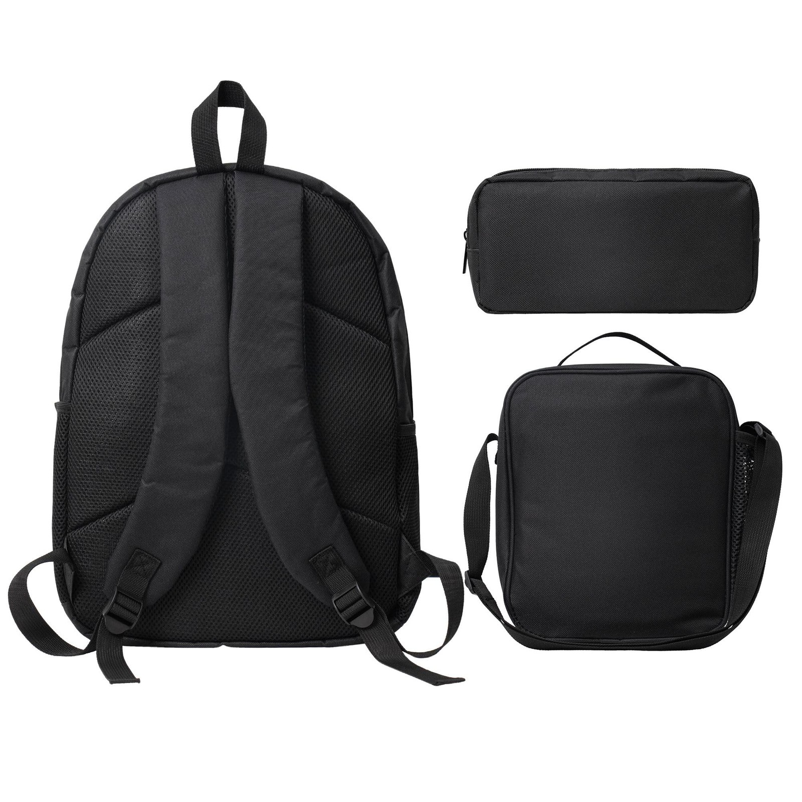 Mushroom School Backpack 12.6″L X 17″H X 5.1″D – 3-in-1 Set with Lunch Box