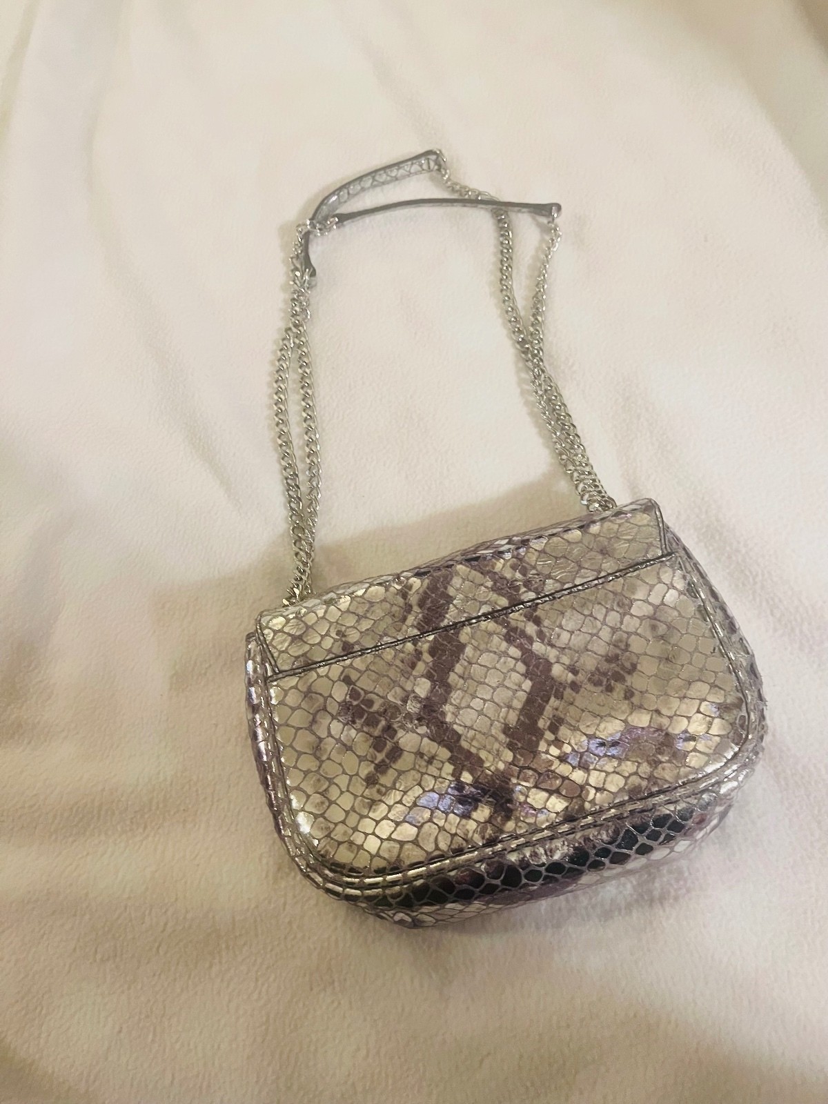 Michael Kors Small Crossbody Bag in Metallic Snakeskin Pattern