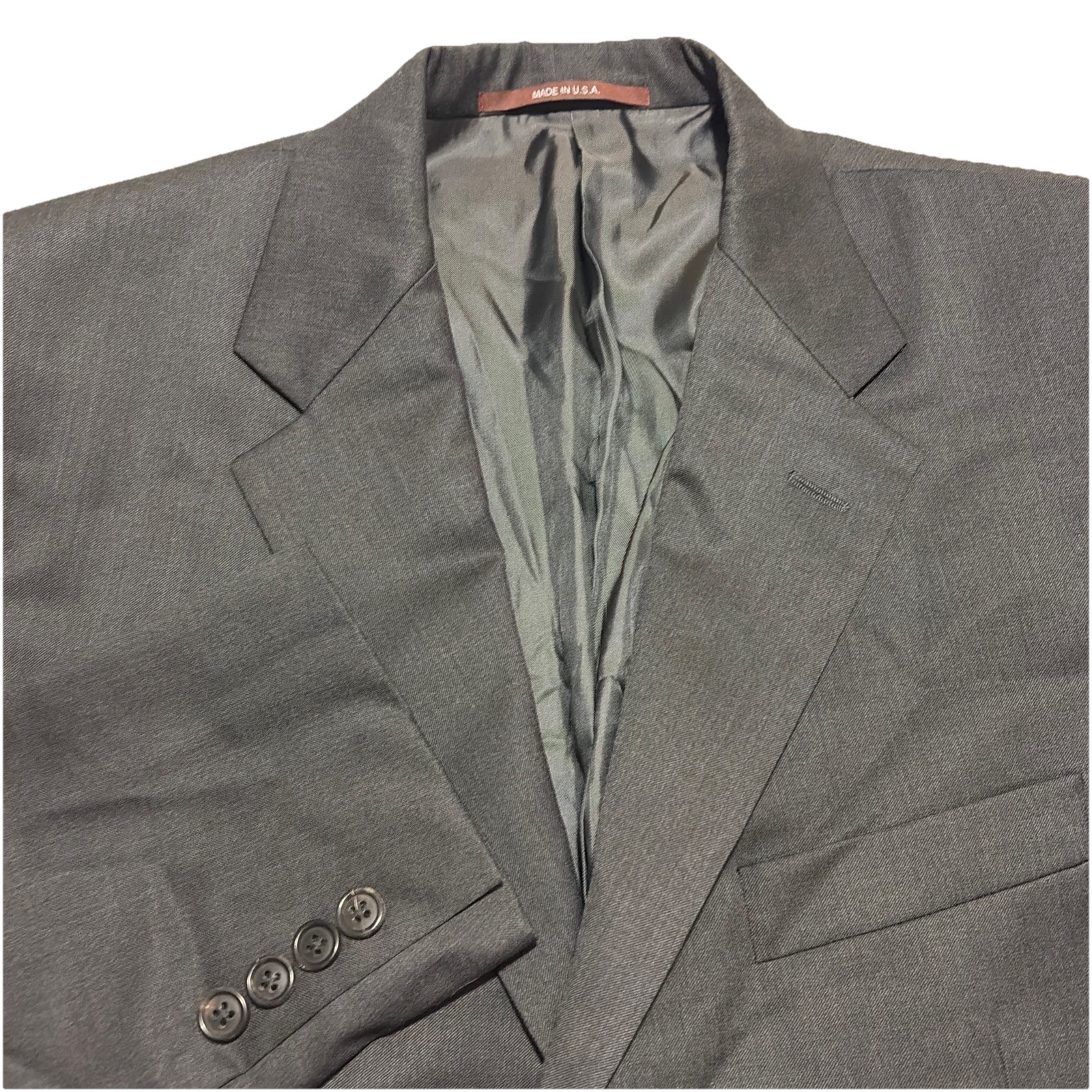 HICKEY FREEMAN Loro Piana Mens Blazer Sport Coat 2-Button Jacket 42L Gray Wool