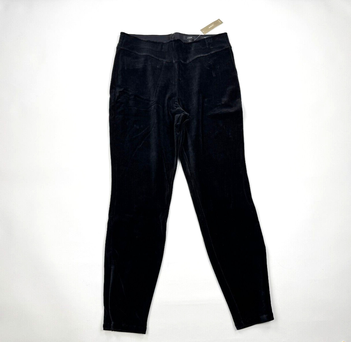 J Crew Italian Mario Bellucci Stretch Velvet Legging Women L NWT Zip Ankle BD279