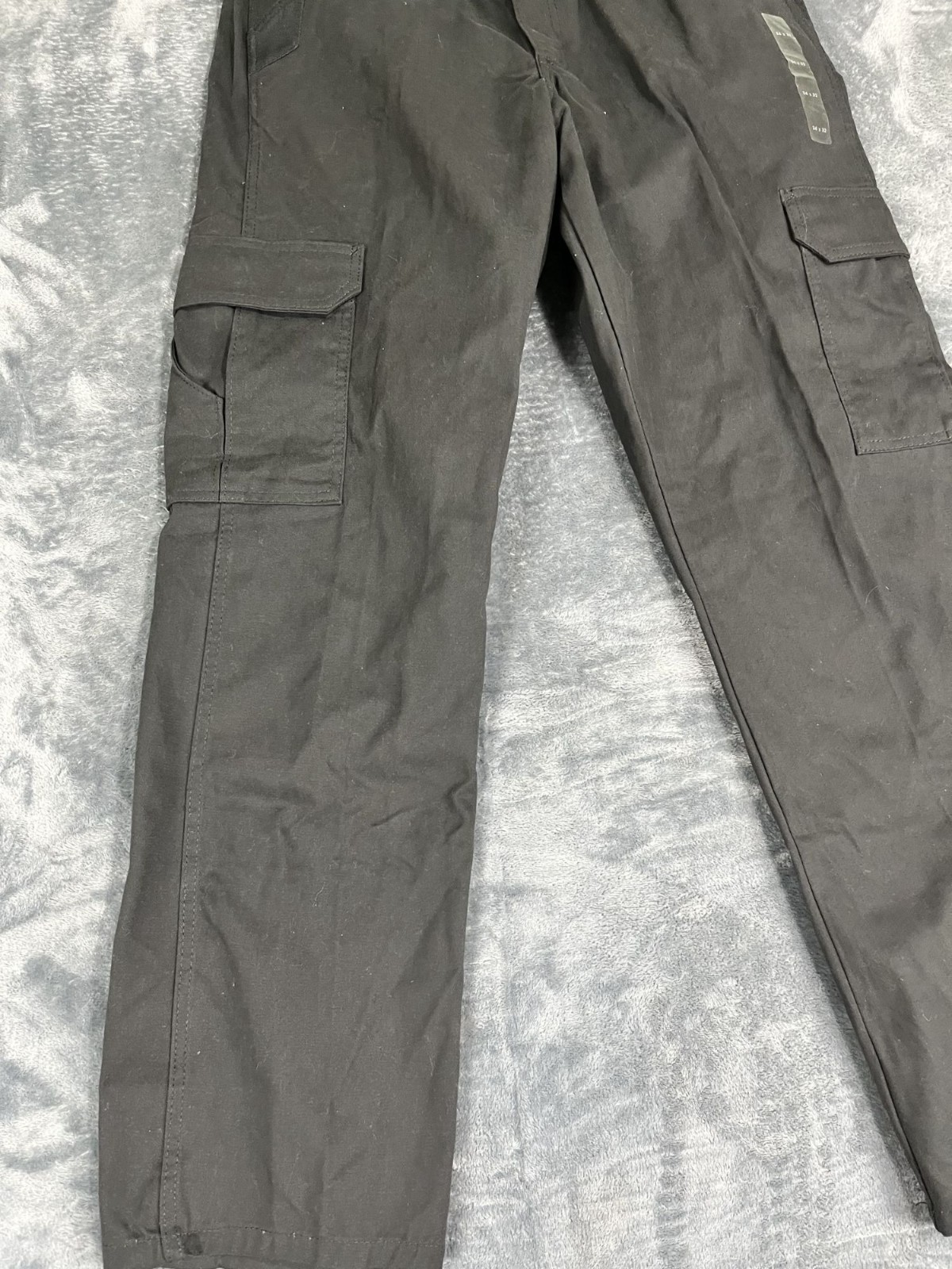 Wrangler Mens Black Cargo Work Pants 34×32 Relaxed Fit 7-Pocket NWT