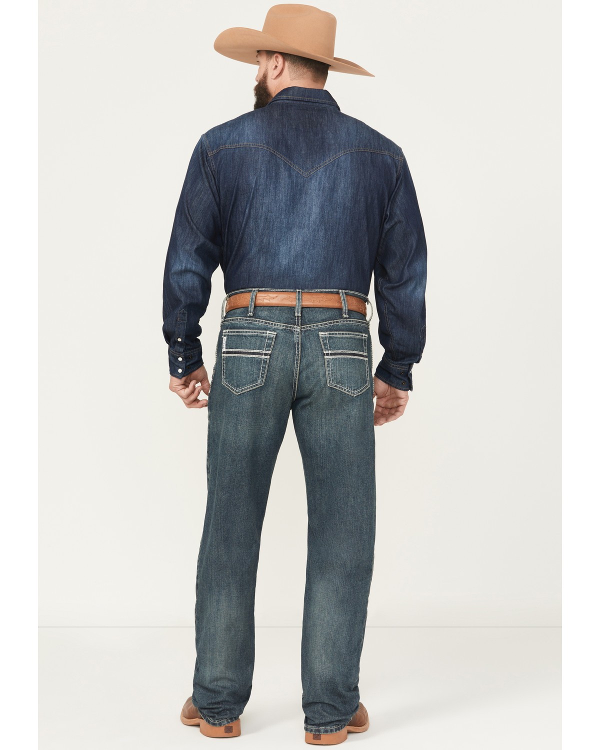 Cinch White Label Relaxed Fit Mid Rise Jeans Dark Stonewash – MB92834019