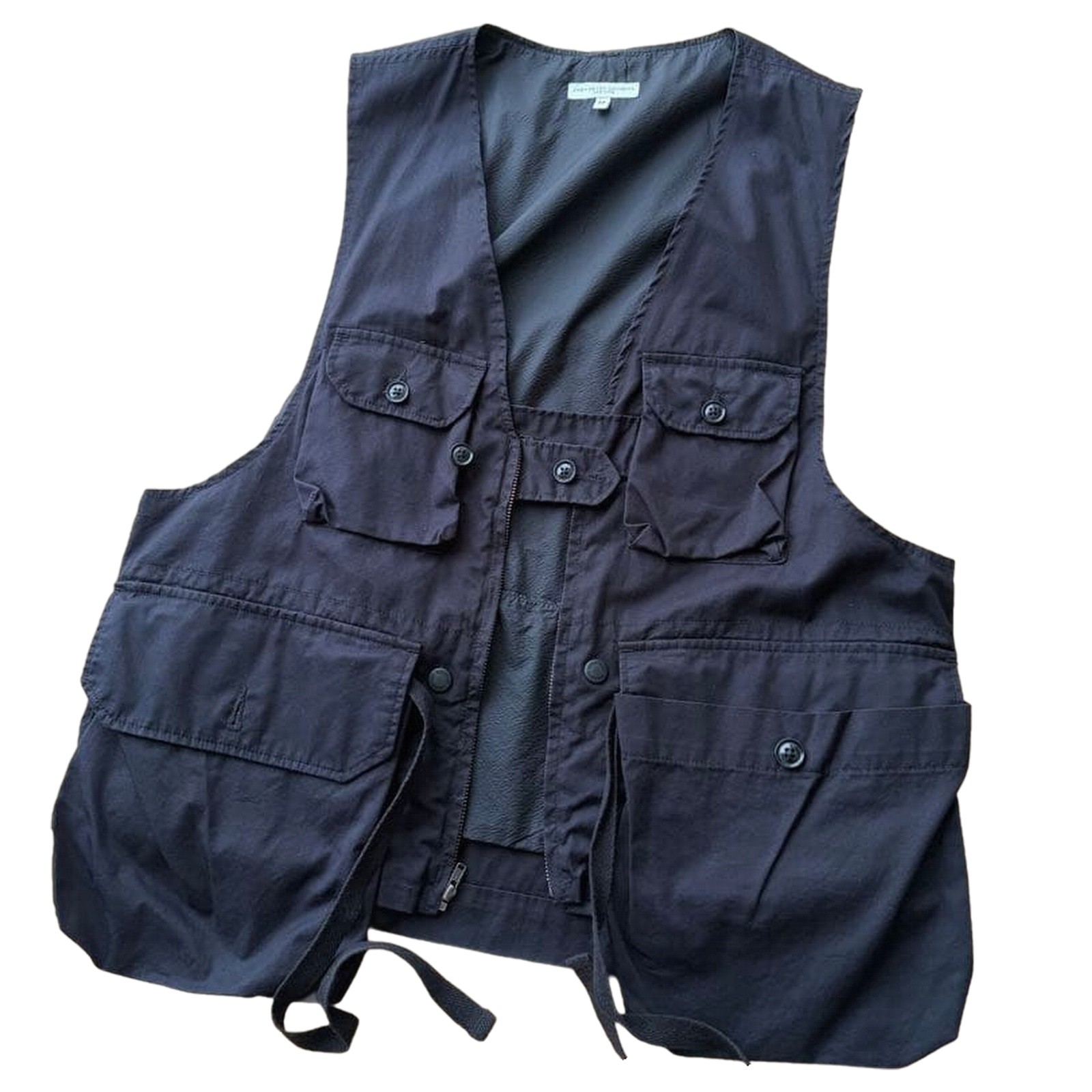 Engineered Garments Game Vest Black Double Cloth 2021AW Size M F/S