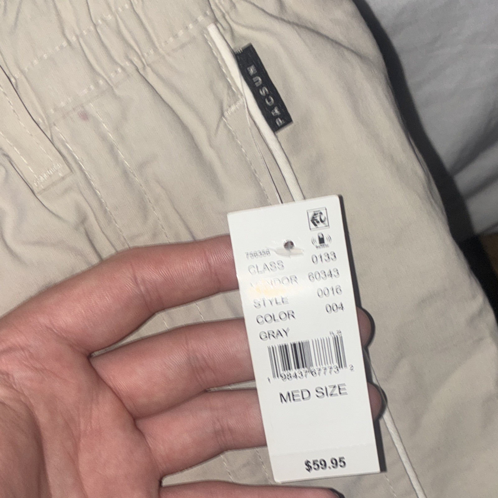 PacSun Men’s Gray Mesh Drawstring Casual Pants M 33W Straight Leg Pockets