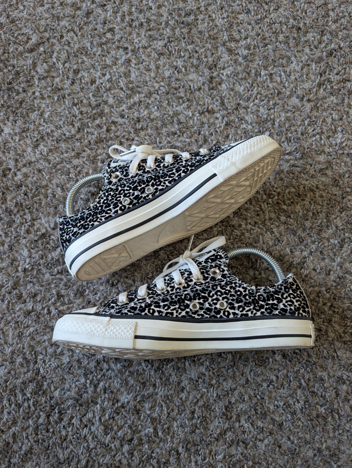 Converse CTAS Sneaker Low Ox Unisex Snow Leopard Flocked Canvas Men 5 Women 7