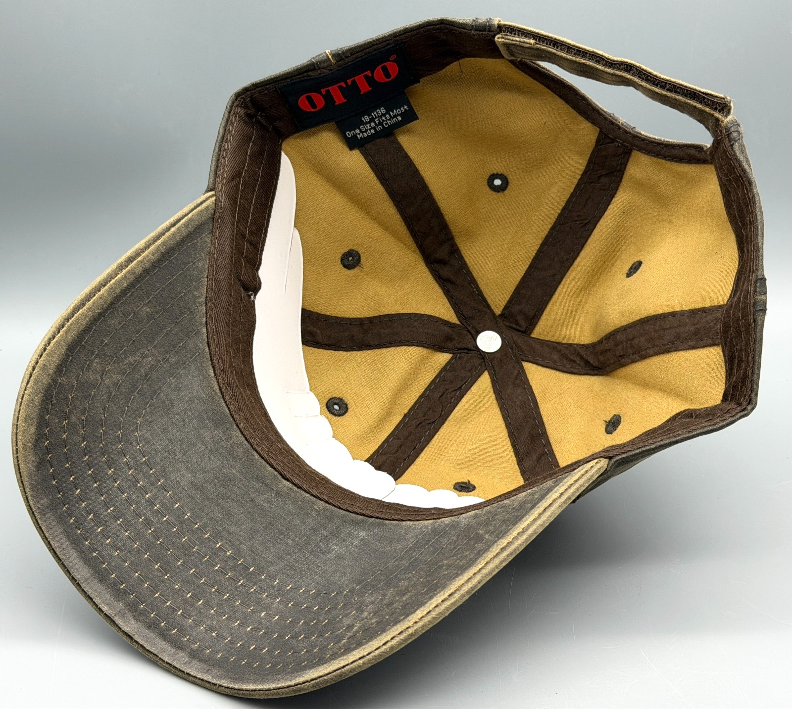 Otto Mineral Washed Wax Coated Brown Adjustable Baseball Cap Hat – NEW